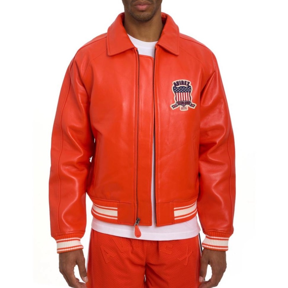 AVIREX Icon Varsity Leather Jacket